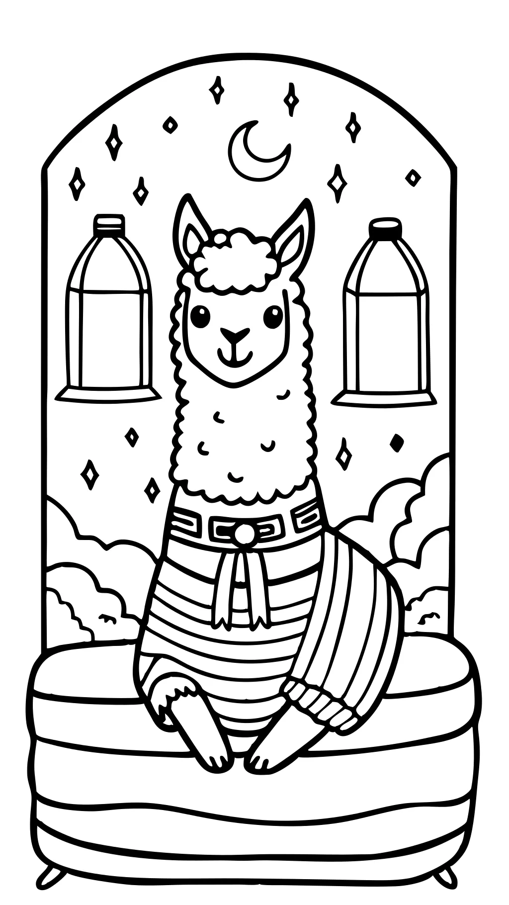 llama llama red pajama coloring page